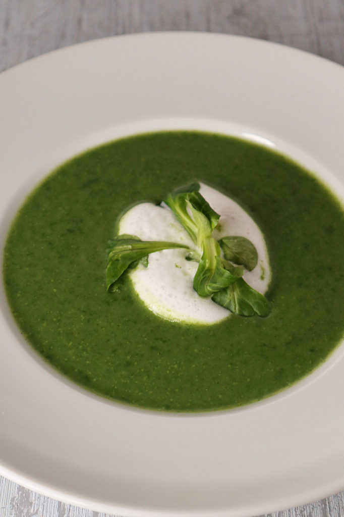 Ihr sucht nach einer Vorspeise für eure Festtafel zu Ostern oder auch zu Weihnachten? Diese histamin- und fructosearme Feldsalat-Suppe ist super geeignet.